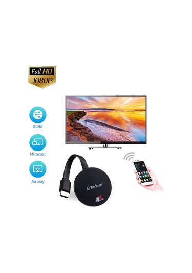 Wezone Kablosuz Ekran Yansıtıcı: 1080p Hd 4k Miracast Dlna Airplay Adaptör İle Ev Ve Ofis Kullanımı