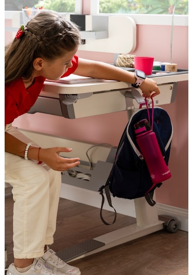 Sirius Standart Yükseklik Ve Eğim Ayarlı Çekmeceli Bilgisayar, Ofis Ve Çalışma Masası Ekru Fuşya Gri Sirius Standart Yükseklik Ve Eğim Ayarlı Çekmeceli Bilgisayar, Ofis Ve Çalışma Masası Ekru Fuşya Gri