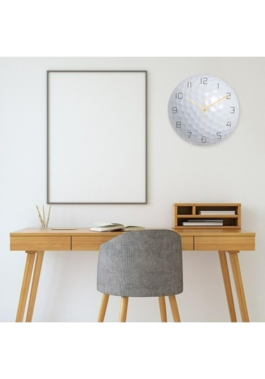 Pazly Yuvarlak Topu Suntek Spor Sessiz Saati Golf Golf Geçmeyen Duvar 12 '' Yj Çok Renkli