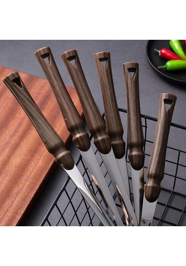 Hanyang 201 Paslanmaz Çelik Tencere Spatula Mutfak Eşyaları Spatula Çorba Kepçesi Huni Tencere Seti Altı Takım 36.5cmx9.5cm