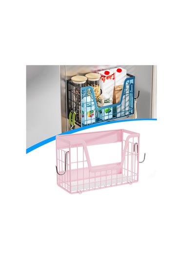 Suntek Buzdolabı Yan Rafı Manyetik Dolap Ev Eşyaları İçin Pembe