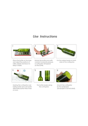 Paslanmaz Çelik Ayarlanabilir Cam Şişe Kesici Dıy Şişe Kesme Aracı Yuvarlak Kare Oval Şişeler Mason Kavanozları İçin