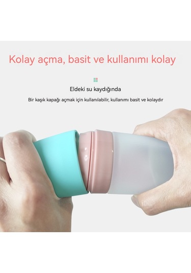 Aurora Bebek Tamlayıcıgıda Kaşığısılılmızpirinçezmesi Kaşık Pembe