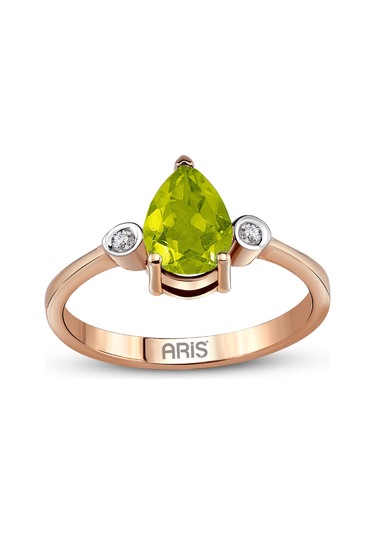 Ariş Pırlanta Peridot Damla Yüzük