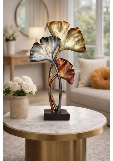 Dekoratif Dev Yaprak Biblo 50cm Metalik Boya