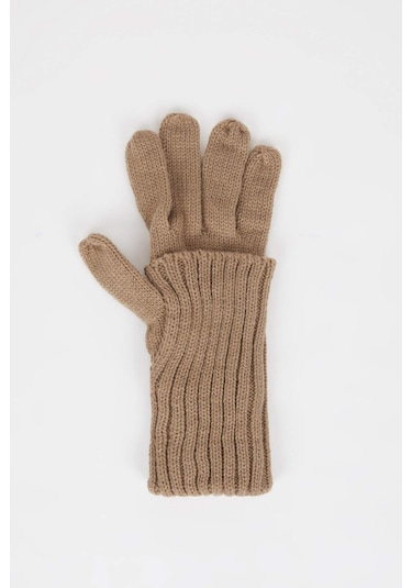 DeFacto Kadın Triko Eldiven C6843AX24WNBN62 Kahve