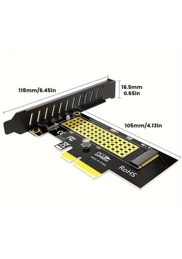 64gbps M.2 Nvme Ssd Adaptör Kartı Pcıe 4.0 Pcıe 4.0 X4 Genişleme