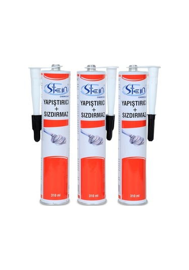 Stein Pu 50 Adhesive - Poliüretan Mastik 5 Adet 310 Ml Siyah Siyah