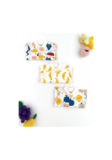 Svetik Yeni Doğanlar İçin Düğmeli Kaban Takımı 3'lü Set 228713301 Sütlü