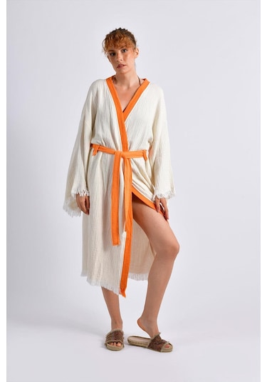 Brandsmithshop Shadow Bloom Kimono Turuncu Çok Renkli