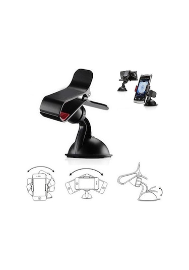 Evrensel 360 Derece Dönme Araba Cep Telefonu Gps Enayi Tutucu Klip Standı