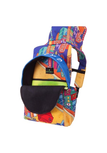 İkigai City Serisi Okula Dönüş Okula Dönüş Tokyo Kapüşonlu Büyük Sırt Çantası - Renkli Çok Renkli