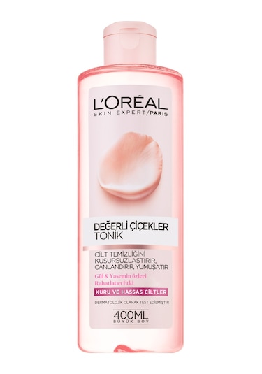 L'Oreal Paris Değerli Çiçekler Kuru ve Hassas Ciltler için Tonik 400 ML
