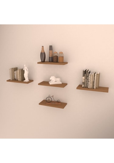 Rafkestir 5 Li Sonoma Duvar Rafı Bambu ( Mat )