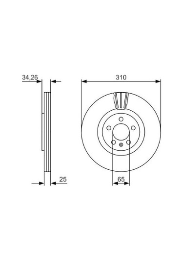 Audi A1 1.6tdı 2011-2018 Bosch Ön Disk 2 Adet