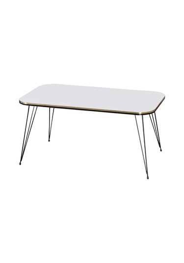 Orta Sehpa Kr Siyah Tel Ayak Çift Altın Beyaz Beyaz