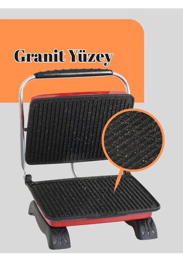 Arnell AR- 825-1 1800 W Yapışmaz Granit Tost Makinesi