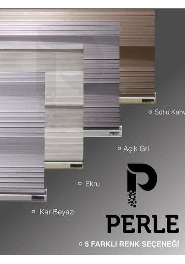 Br Perle Pliseli Kar Beyazı Rengi Zebra Perde Yüksek Kalite Alüminyum Kasa Kar Beyazı