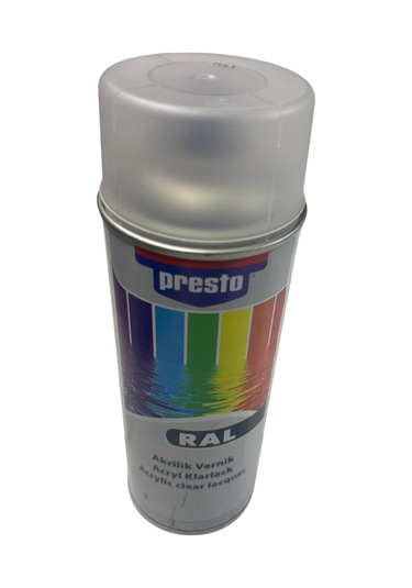 Presto Sprey Boya Ve Vernik 400 Ml Oto, Metal, Ahşap Ve Plastik Yüzeyler İçin Mat Vernik