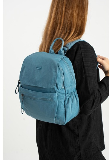 Yumuşak Dokulu Ultra Hafif, Esnek Ve Su Geçirmez Polyamid Kumaş Sırt Çantası Mavi Model: 571-13-14b MAvi