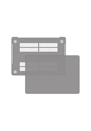 Blogy Apple Uyumlu MacBook Pro 16.2 İnç Crystal Fit Kılıf Gri