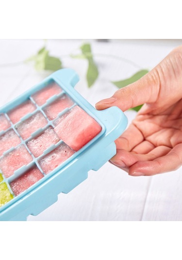 Yuntech01 36 Hücreli Silikon Buzluk, Ev Ve Bar Kullanıma Uygun, Kapaklı Buz Blok Oluşturucu Mavi Çok Renkli