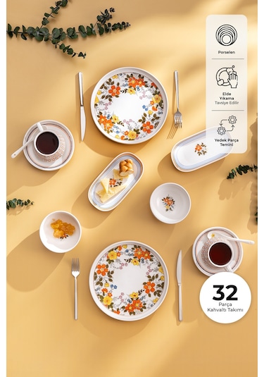Emsan Teraryum 32 Parça 6 Kişilik Kahvaltı Takımı Çok Renkli
