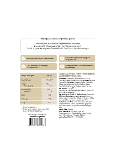 Glutensiz Ketojenik Granola 250gr-3594