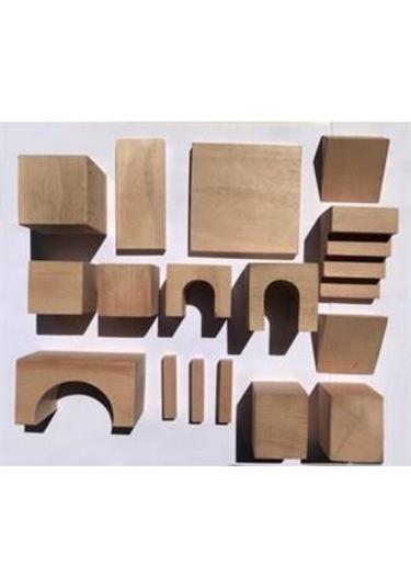 Ahşap Yapı Blokları 16 Parça