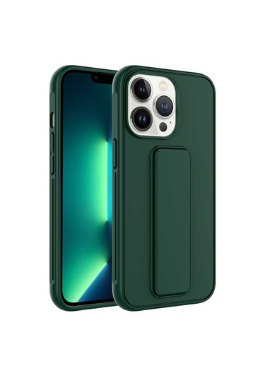 iPhone Uyumlu 13 Pro Max Kılıf Qstand Katlanabilir Standlı Kılıf