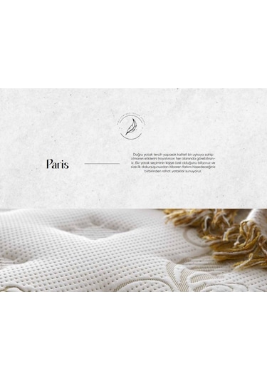 Paris Ultra Ortopedik Antialerjik 32cm 90 190 Yatak-baza-başlık Seti 90 x 190