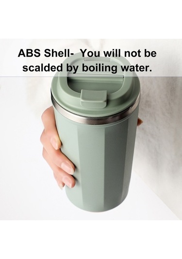 Novahub 500ml Ergonomik Tasarım Kahve Kupası, Paslanmaz Çelik, Yeniden Kullanılabilir, Taşınabilir Seyahat Kahve Kupası