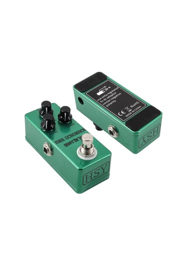 Geeksen Gitar Overdrive Pedalı Elektrik Gitar Efekt Pedalı True Bypass Çinko Alaşımlı Kabuk Dc 9v 6.35mm Gir Yeşil