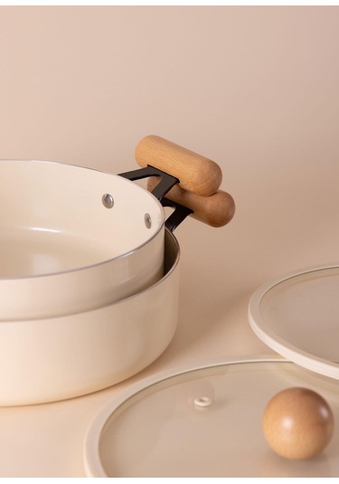 The Mia Cucina Di Mia İndüksiyon Tabanlı Seramik Tencere Seti 6 Parça Çok Renkli