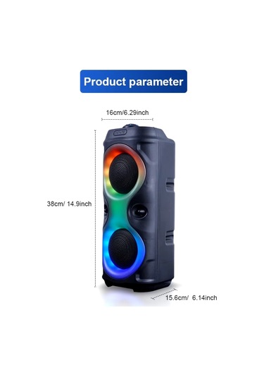 Platoon Pl-4625 Bluetooth,sd,usb Bağlantılı Rgb Işıklı Speaker Ms-3630bt-m
