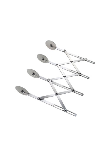 Sones Paslanmaz Çelik Geri Çekilebilir Çok Amaçlı Pizza Bıçağı, Stil: 4 Tekerlek Diğer