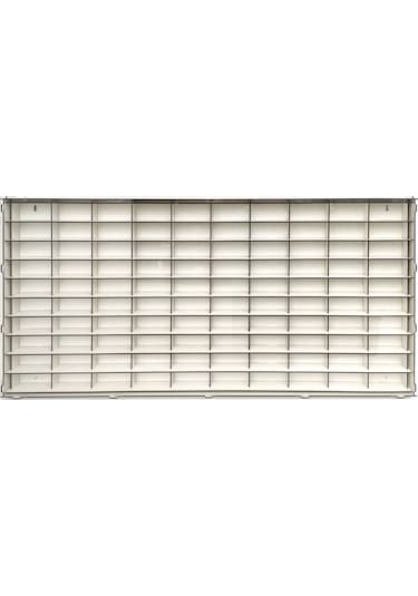 Şeffaf Kapaklı 100 Araçlık Yatay Beyaz