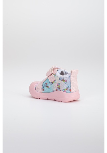 Şirinbebe Şiringenç Keten Pudra Kız İlkadım Bebek Çocuk Ayakkabısı-2893-pudra Pudra