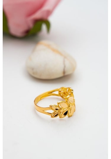 Latif Kuyumculuk 22 Ayar Altın Kalemli Yaprak Kadın Yüzük Lkyzk1538