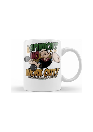 Popeye Work Out Temel Reis Kupa Bardak Porselen Karışık