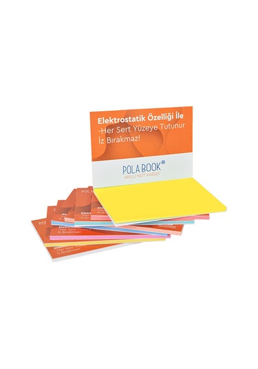 Elektrostatik Yapışkanlı Akıllı Not Kağıdı 7x10 Cm 50 Sayfa Pratik Ofis Not Defteri Sarı