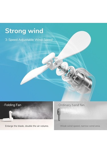 Yingfu Taşınabilir 3-in-1 Fan, 2000mah Mini Soğutma, Yeşil F8, Kullanıcı Dostu