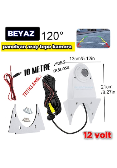 Panelvan Araçlara Özel Teleskop Tip Araç Geri Tepe Kamerası 12 V