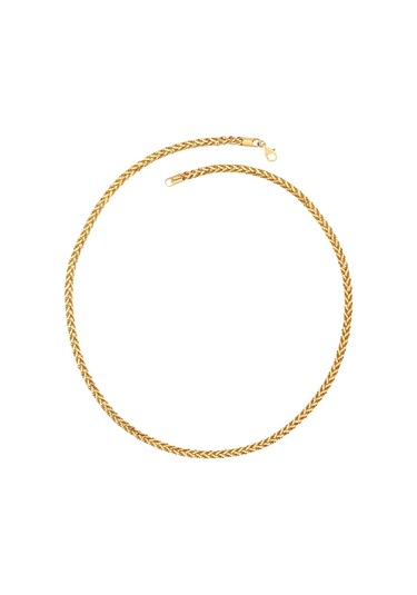 Agakulche Kare Palmiye 3,3 Mm Altın Zincir Renkli