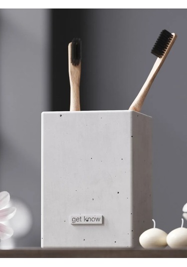 Getknow Home Banyo İçin Diş Fırçası Bardağı 269935370 Beyaz