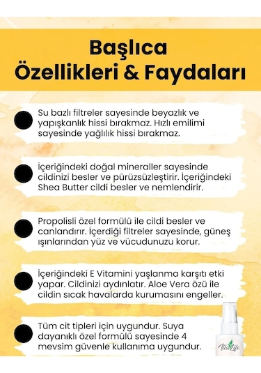 İlla Life D Vitamini Etkili Spf 50+Faktörlü Güneş Kremi