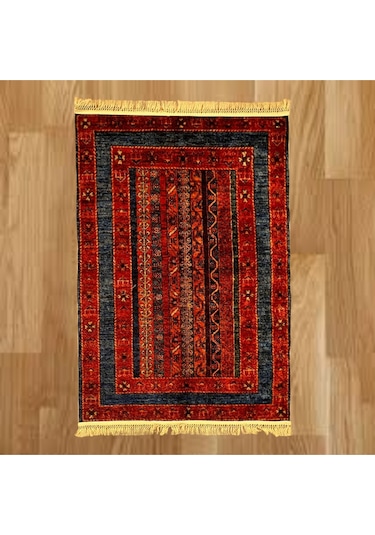 Anadolu Motifli 120 X 180 Cm Dijital Baskı Halı Kırmızı
