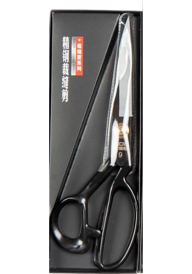 Terzi Makası Siyah Metal Saplı 9 Numara