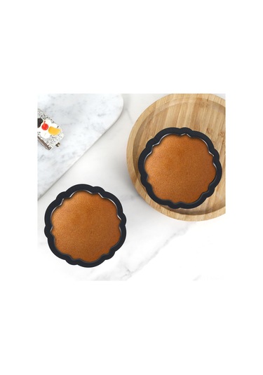 Ximistore9 10'lu Karbon Çelik Çubuklu Anti- Yapışkan Kek, Puding, Ekmek, Muffin Fırın Kalıbı 15x15x8cm, Siyah Siyah