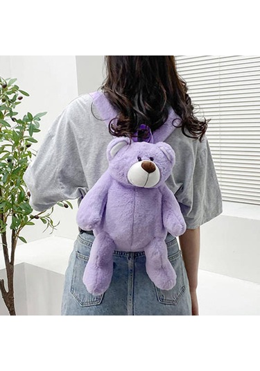 Suntek Kadınlar Üniversite Öğrencisi Için Peluş Hayvan Ayı Mor